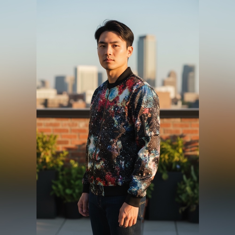 Carbon Cosmic Print Jacket